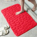 1 ud Alfombra de Baño de Espuma de Memoria con Relieve de Piedra de Felpa - Ultra Suave, Absorbente Rápido de Agua, Lavable, Antideslizante e Hipoalergénica - Perfecta para Baño, Ducha y Bañera - Sin Fragancia y Fácil de Limpiar
