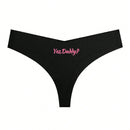 Ropa Interior De Tanga Sexy Para Mujer, Comoda Y Suave, Estampado De Letras, Braguita Transpirable Y Sin Costuras Para Uso Diario