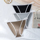 Juego De 3 Tangas Triangulares Para Mujeres Con Ribetes Contrastados