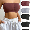 Conjunto De 5 Piezas De Sujetador De Tubo De Color Solido Para Mujer