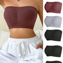 Conjunto De 5 Piezas De Sujetador De Tubo De Color Solido Para Mujer