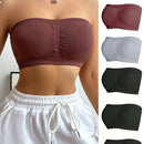Conjunto De 5 Piezas De Sujetador De Tubo De Color Solido Para Mujer