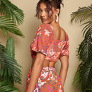 TRVLCHIC Camisa De Manga Corta Con Diseno De Palido De La Impresion Para Las Mujeres, Adecuado Para Vacaciones De Primavera/verano