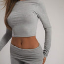 MUSERA Pantalones Con Cintura Plegable De Jersey Ajustados Y Acampanados