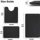 Juego de Alfombrillas de Baño de Espuma de Memoria Ultra-Suave - 3pcs, Antideslizantes y Súper Absorbentes, Lavables a Máquina, Alfombrillas en Forma de U para Baño, Accesorios de Baño
