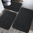 Juego de Alfombrillas de Baño de Espuma de Memoria Ultra-Suave - 3pcs, Antideslizantes y Súper Absorbentes, Lavables a Máquina, Alfombrillas en Forma de U para Baño, Accesorios de Baño