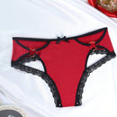 Tanga Floral De Encaje Ahuecado Para Mujer