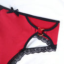 Tanga Floral De Encaje Ahuecado Para Mujer