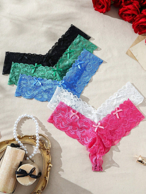 Ropa Interior De Encaje Femenina Con Tanga