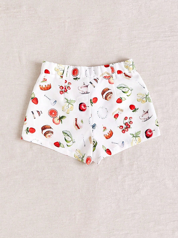 WYWH Pantalones Cortos De Playa Super Cortos Impresos Con Frutas Divertidas Para Mujeres En Vacaciones Casuales