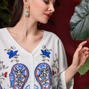Mulvari Blusa De Manga Murcielago De Mujer Con Estampado De Anacardo
