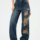 Forever 21 Jeans De Mezclilla Desgastados Con Bolsillos Para Mujer