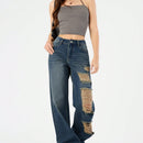 Forever 21 Jeans De Mezclilla Desgastados Con Bolsillos Para Mujer