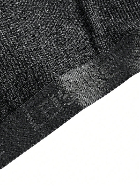 Leisure solido inalambrico sujetador de tejido de punto acanalado