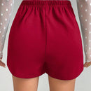 Prive Mini Skort Con Abalorios Y Decoracion Dividida Para Mujeres