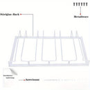 Soporte para Copas de Vino Invertido de Acero Inoxidable - Estante para Tazas de Cocina y Bar que Ahorra Espacio, Perfecto para Uso Doméstico y en Restaurantes