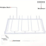 Soporte para Copas de Vino Invertido de Acero Inoxidable - Estante para Tazas de Cocina y Bar que Ahorra Espacio, Perfecto para Uso Doméstico y en Restaurantes