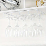 Soporte para Copas de Vino Invertido de Acero Inoxidable - Estante para Tazas de Cocina y Bar que Ahorra Espacio, Perfecto para Uso Doméstico y en Restaurantes