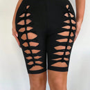 SXY Vestido corto sexy de shorts de alta elasticidad con tejido quemado, ropa de verano de primavera para mujeres, conjunto de cumpleanos y despedida de soltera