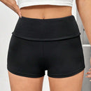EZwear Shorts Ajustados Con Cintura Elastica E Impresion De Corazones Y Letras