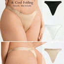 Leisure Tanga Con Tiras Estampadas Y Letras Para Mujer