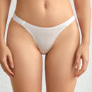 Leisure Tanga Con Tiras Estampadas Y Letras Para Mujer