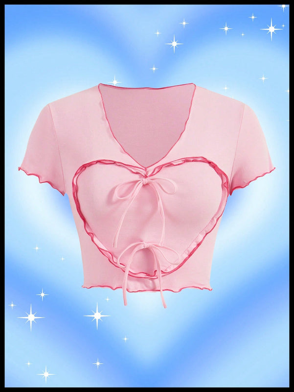 Neu Divertidas Y Etravagantes Camisetas Crop De Verano Con Diseno De Dopamina En Color Rosa
