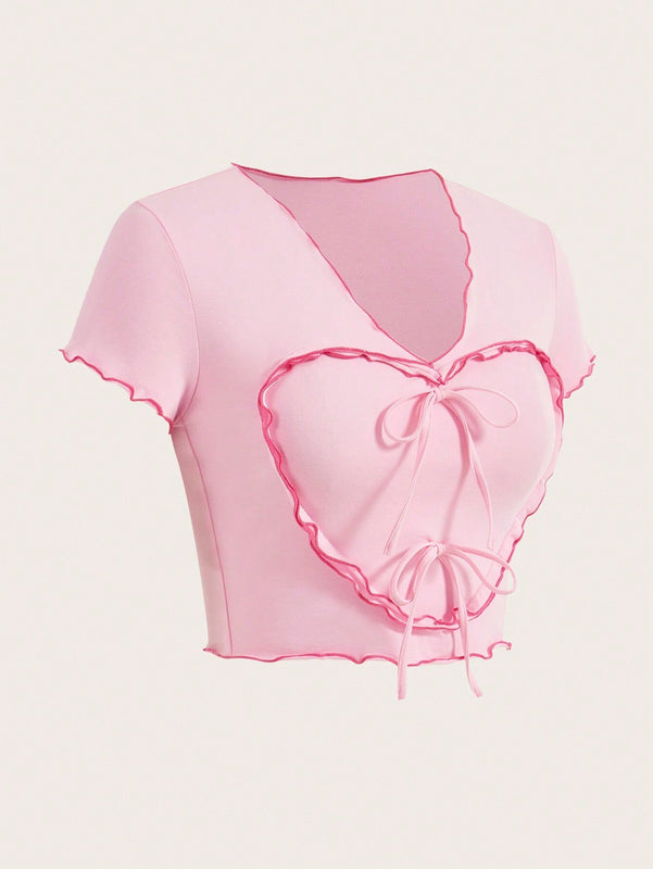 Neu Divertidas Y Etravagantes Camisetas Crop De Verano Con Diseno De Dopamina En Color Rosa