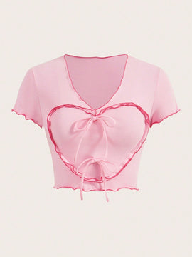 Neu Divertidas Y Etravagantes Camisetas Crop De Verano Con Diseno De Dopamina En Color Rosa