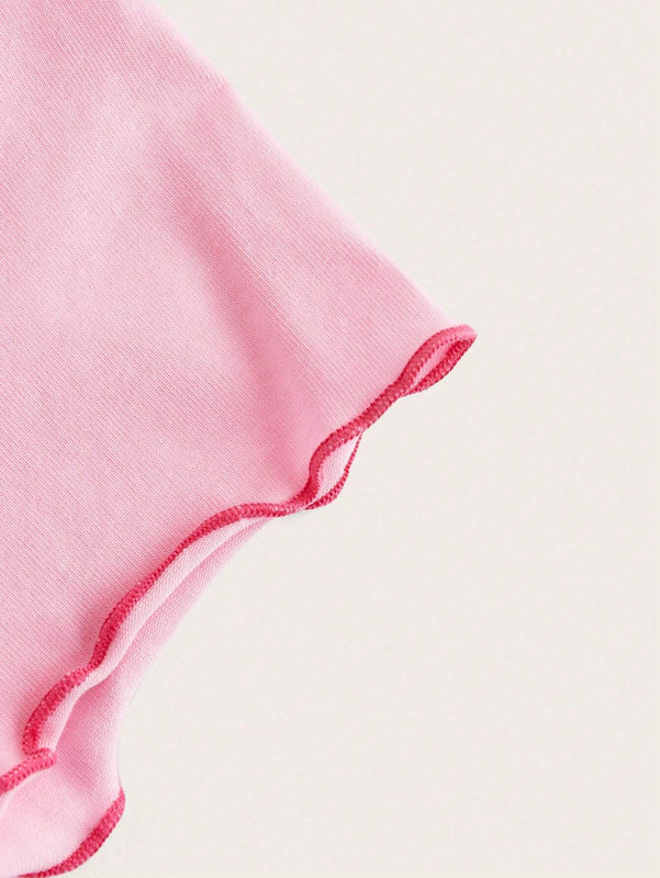 Neu Divertidas Y Etravagantes Camisetas Crop De Verano Con Diseno De Dopamina En Color Rosa