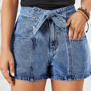 LUNE Pantalones Cortos Informales De Mezclilla Con Bolsillos Y Ajuste Holgado