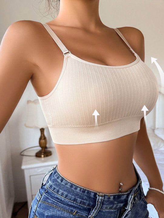 Sujetador De Confort Para Mujeres Sin Costuras, Sin Alambre, Con Cuello En U Profundo Y Espalda Descubierta