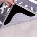 4/8/12pcs Agarraderas para Alfombras con Super Adherencia - Cinta Anti-Rizado para Alfombras Antideslizante Mantiene Tu Alfombra en Su Lugar y Aplana Las Esquinas para Esquinas y Bordes Renovables Negro