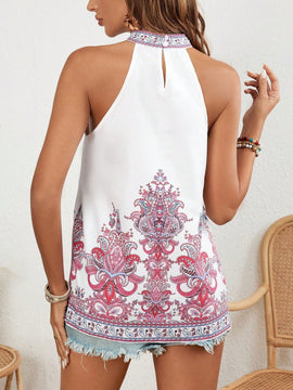 VCAY Camisa Sin Mangas Casual Y Holgada Con Estampado Paisley