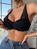 Sosten Hueco Con Encaje Y Sin Espalda Para Mujer