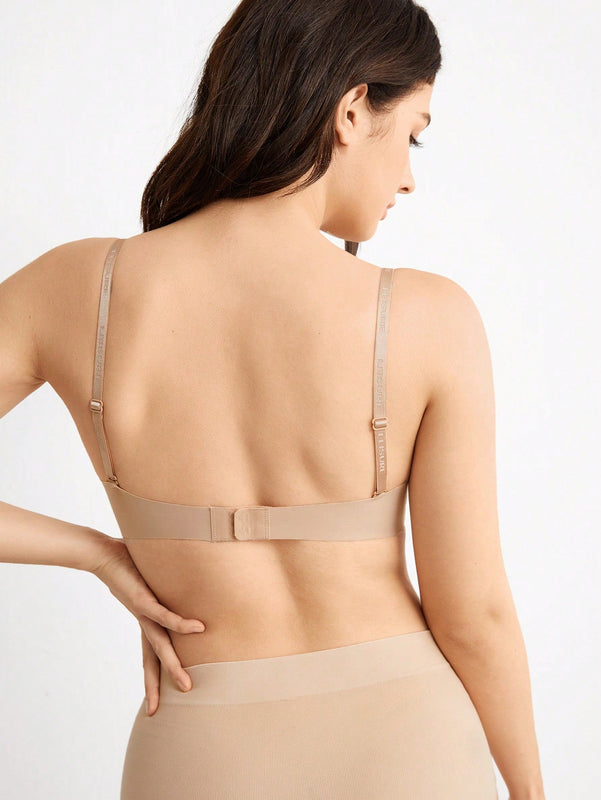 Leisure Lenceria Con Recortes & Letra Jacquard Con Correas Ajustables
