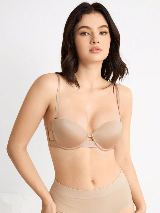 Leisure Lenceria Con Recortes & Letra Jacquard Con Correas Ajustables