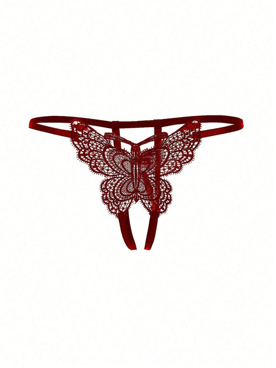 Bragas con diseno de mariposa sin entrepierna