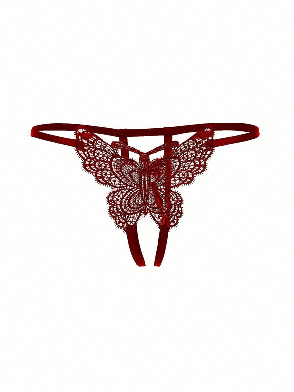 Bragas con diseno de mariposa sin entrepierna
