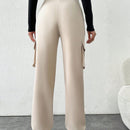 Tall pantalones cargo altos de frenchy con bolsillo de solapa lateral