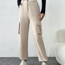 Tall pantalones cargo altos de frenchy con bolsillo de solapa lateral