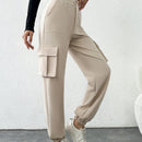 Tall pantalones cargo altos de frenchy con bolsillo de solapa lateral