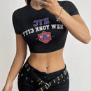 Camiseta Deportiva Corta Slim Fit Con Letras Impresas Estilo Atletico