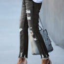 Pantalones cortos ajustados y desgastados