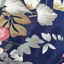 LUNE Blusa De Manga Corta Con Cuello Acanalado, Estampado Floral Y Dobladillo Con Vuelo