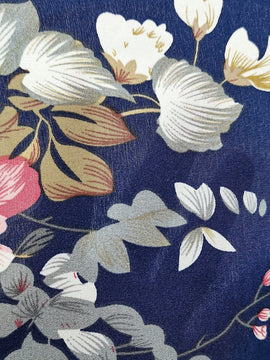 LUNE Blusa De Manga Corta Con Cuello Acanalado, Estampado Floral Y Dobladillo Con Vuelo