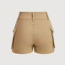 MOD Shorts Vaqueros Con Bolsillo Cargo Para Mujer