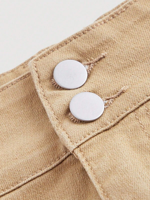 MOD Shorts Vaqueros Con Bolsillo Cargo Para Mujer