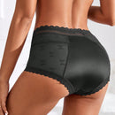 4 piezas Sexy Encaje Edge Malla transparente de cintura alta Triangulo Panties