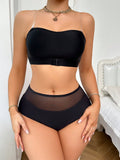 Conjunto De Brasier Y Panty Inalambricos Y Sexys Sin Tirantes Para Mujeres